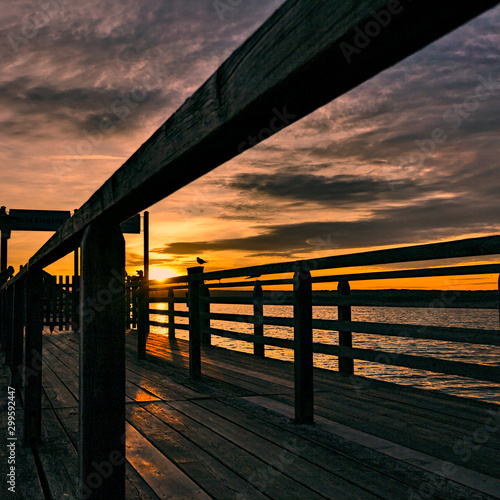 Sunset over Lake Ammer photo