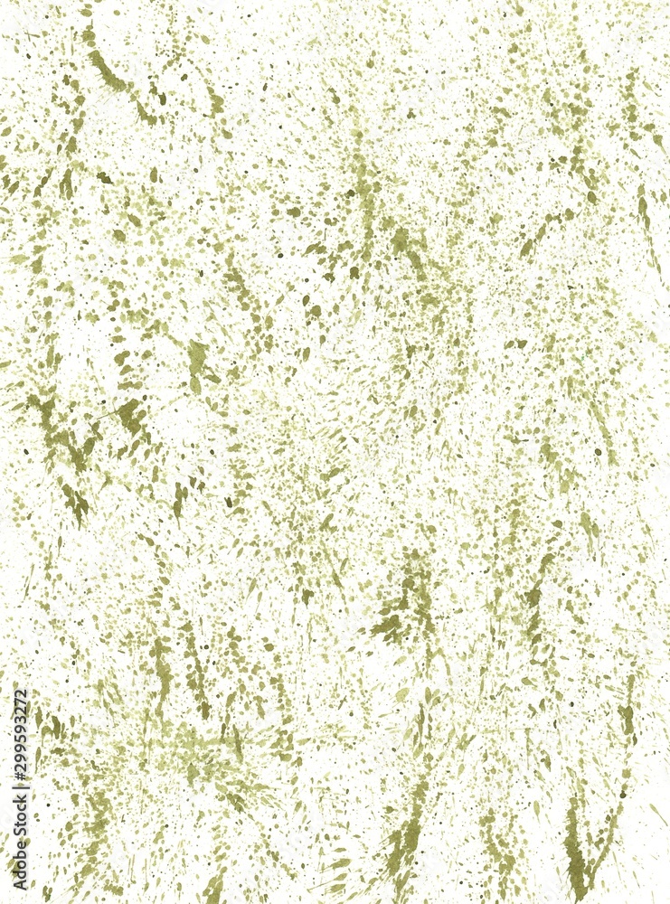 Abstract green background with small dots and spots like spray drawn by watercolor paints. Hand paint texture painted with brush and ink. Great basic of print, badge, party invitation, banner, tag. Abstract green background with small dots and spots like spray drawn by watercolor paints. Hand paint texture painted with brush and ink. Great basic of print, badge, party invitation, banner, tag.