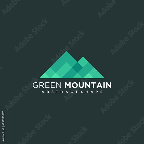 abstract mountain logo, modern abstract scenery vector illustration of geometric