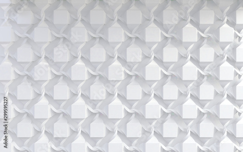Fototapeta Naklejka Na Ścianę i Meble -  White abstract background.3d illustration.Abstract design Polygonal blank structure.