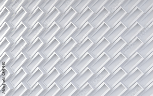 White abstract background.3d illustration.Abstract design Polygonal blank structure.