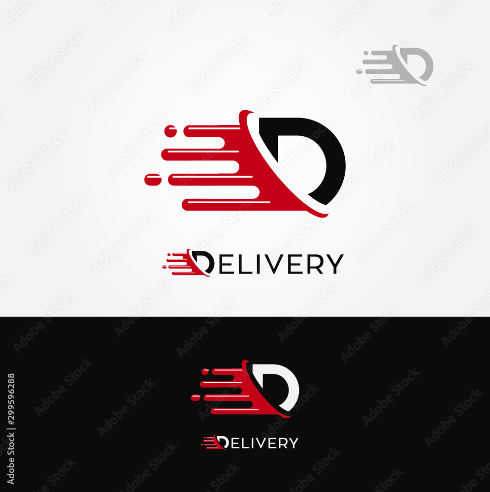 Letter d delivery logo vector illustration Letter d delivery logo vector illustration