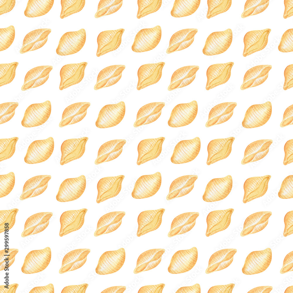 Watercolor background picture Italian pasta. Varieties of pasta Watercolor background picture Italian pasta. Varieties of pasta