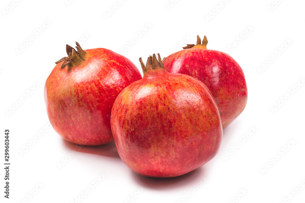 Sweet pomegranate isolated on white background. Sweet pomegranate isolated on white background.