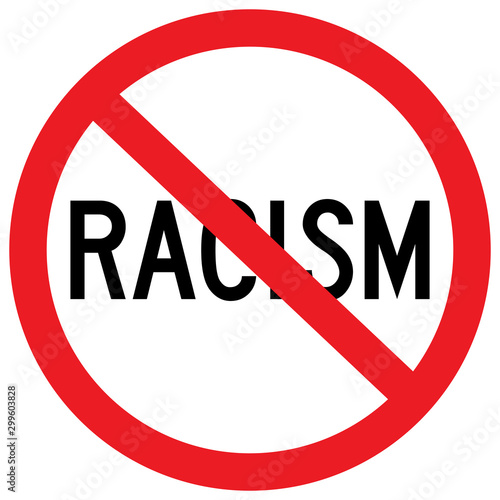 No to racism sign vector illustration