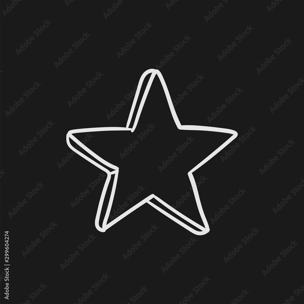 Star doodle, hand drawn sketch illustration Star doodle, hand drawn sketch illustration
