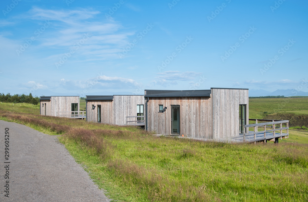 Fototapeta premium Beautiful wooden huts of Iceland
