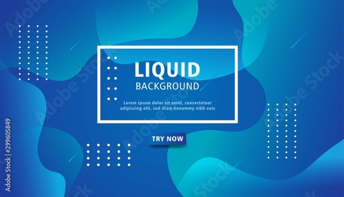 blue liquid color background. Dynamic textured geometric element design with dots decoration. can be used on posters, banner ,web and any more.