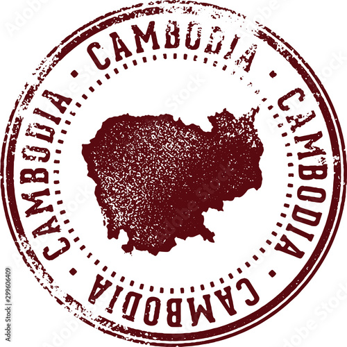 Vintage Cambodia Asian Country Stamp