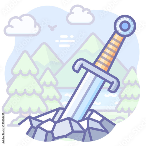 sword in stone excalibur legend