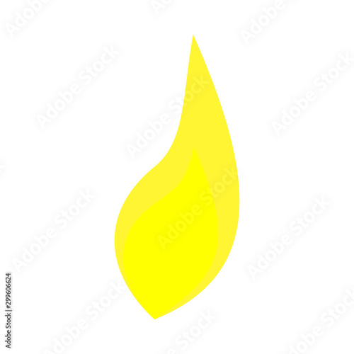 Yellow light or fire isolat...