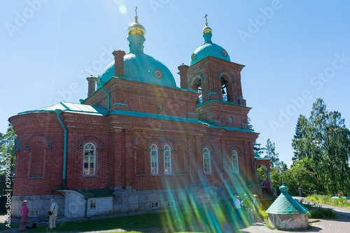 Resurrection Church of the resurrection monastery on the island of Valaam photo