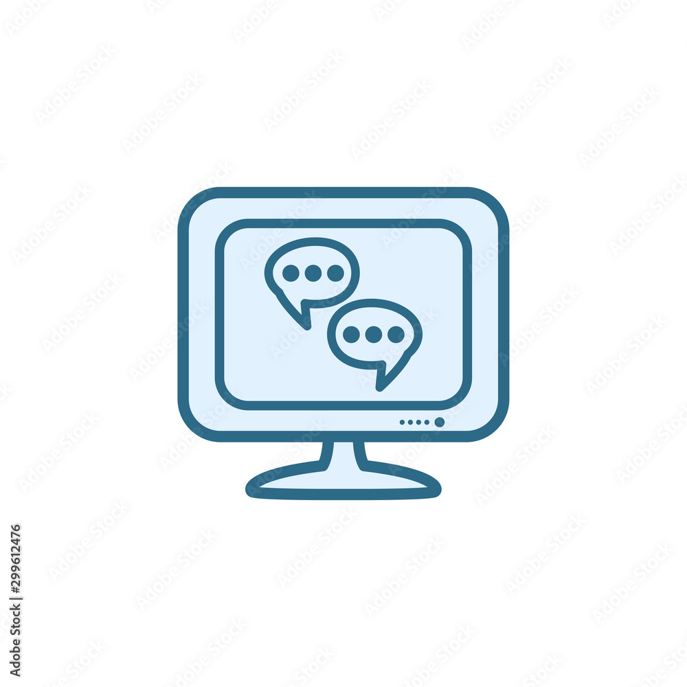 Isolated communication bubble icon line vector design Isolated communication bubble icon line vector design
