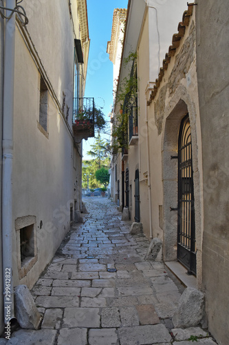 Venosa  Italy  10 27 2019. A narrow street among the old houses of a medieval village