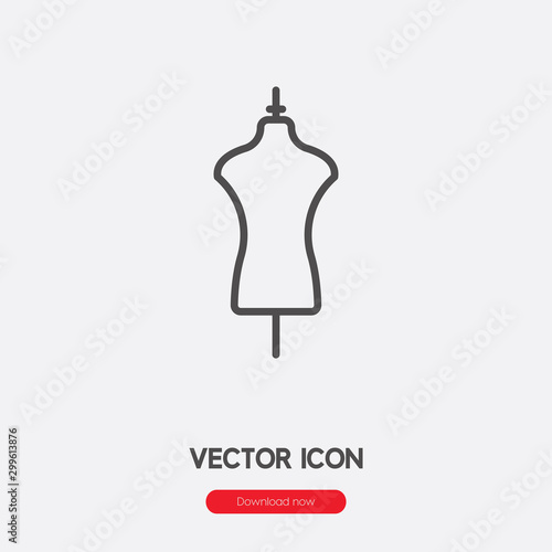 mannequin icon vector. Linear style sign for mobile concept and web design. manikin symbol illustration. Pixel vector graphics - Vector. 