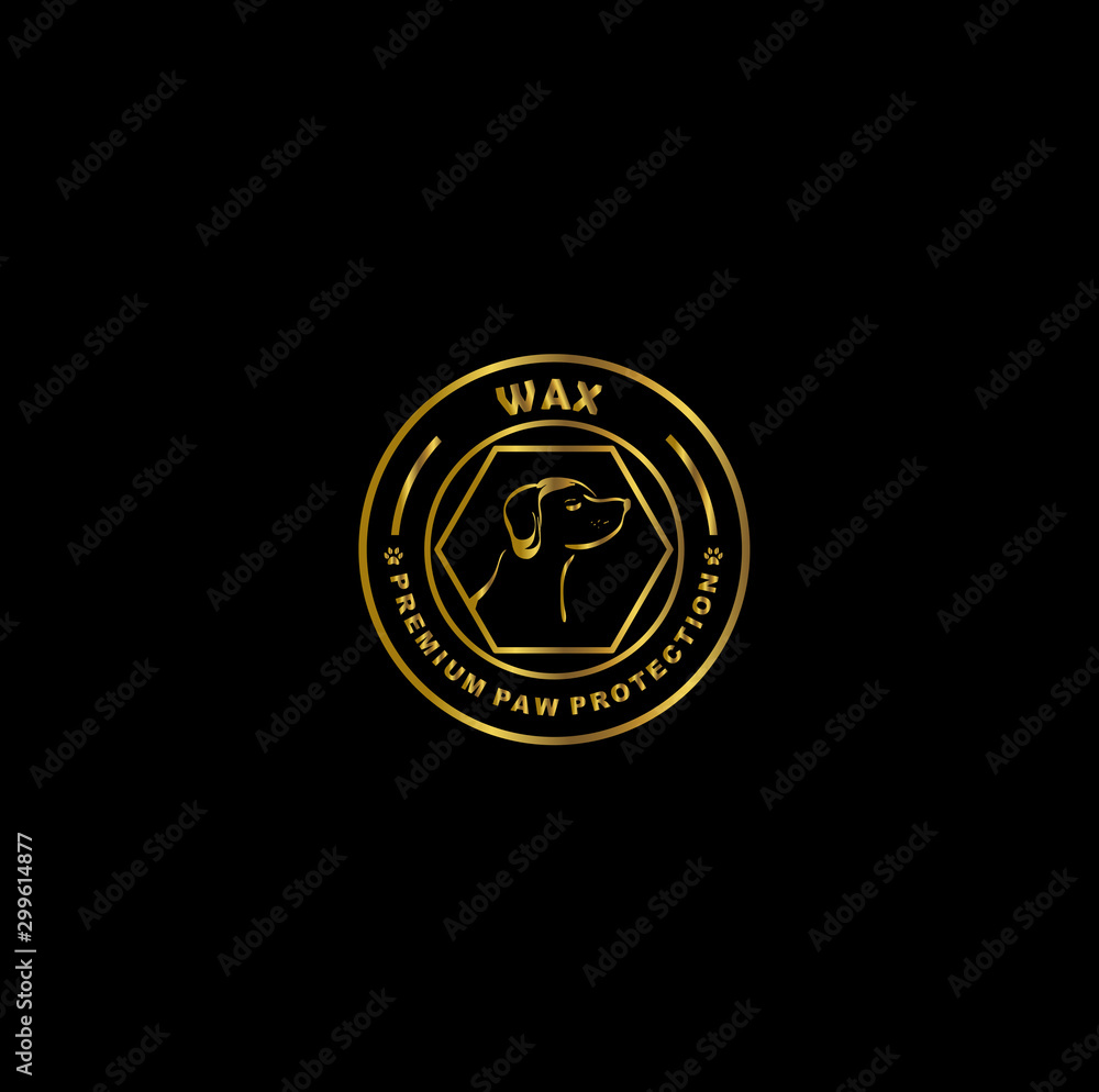 illustrated logo concept of a pet dog illustrated logo concept of a pet dog