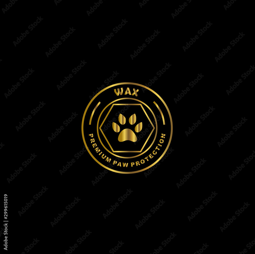 illustrated logo concept of a pet dog