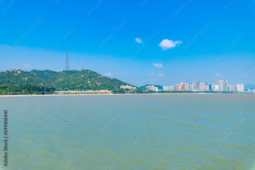 A view of the seaside park in Zhuhai, Guangdong Province, China