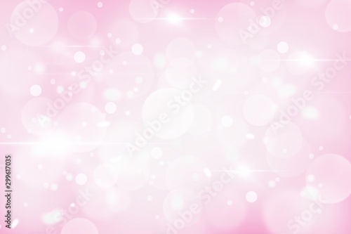 Pink abstract texture background with white bokeh light Christmas new year snowflake blurred beautiful shiny lights use wallpaper backdrop and your product.