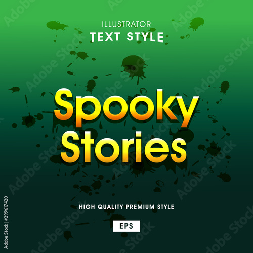 Halloween text style letter spooky stories