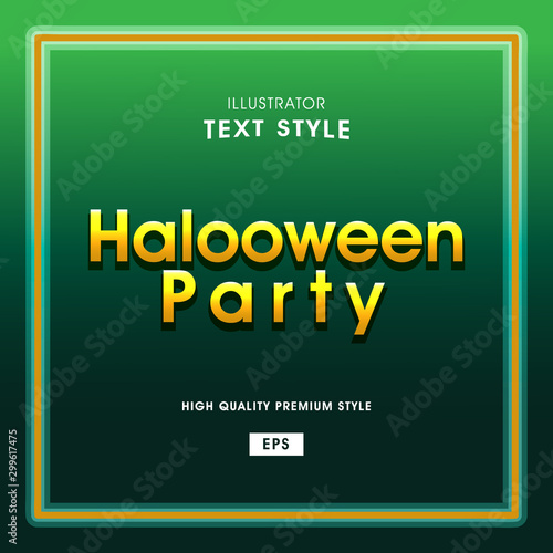 Halloween text style letter halloween party