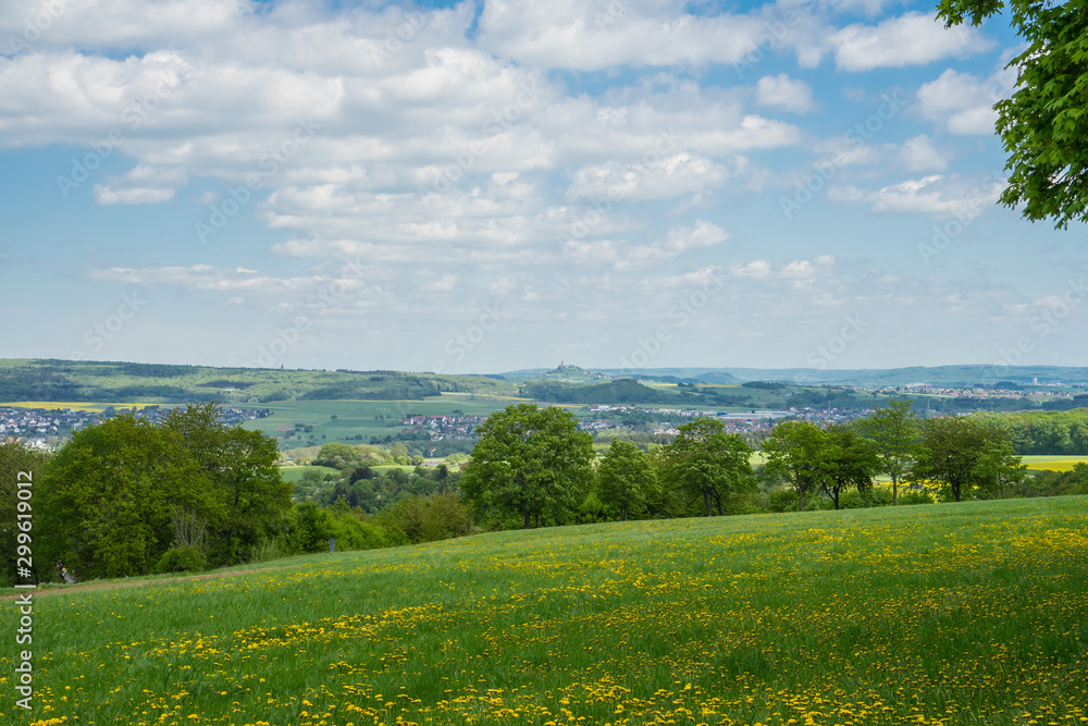 View over the hills near Wetzlar in spring. View over the hills near Wetzlar in spring.