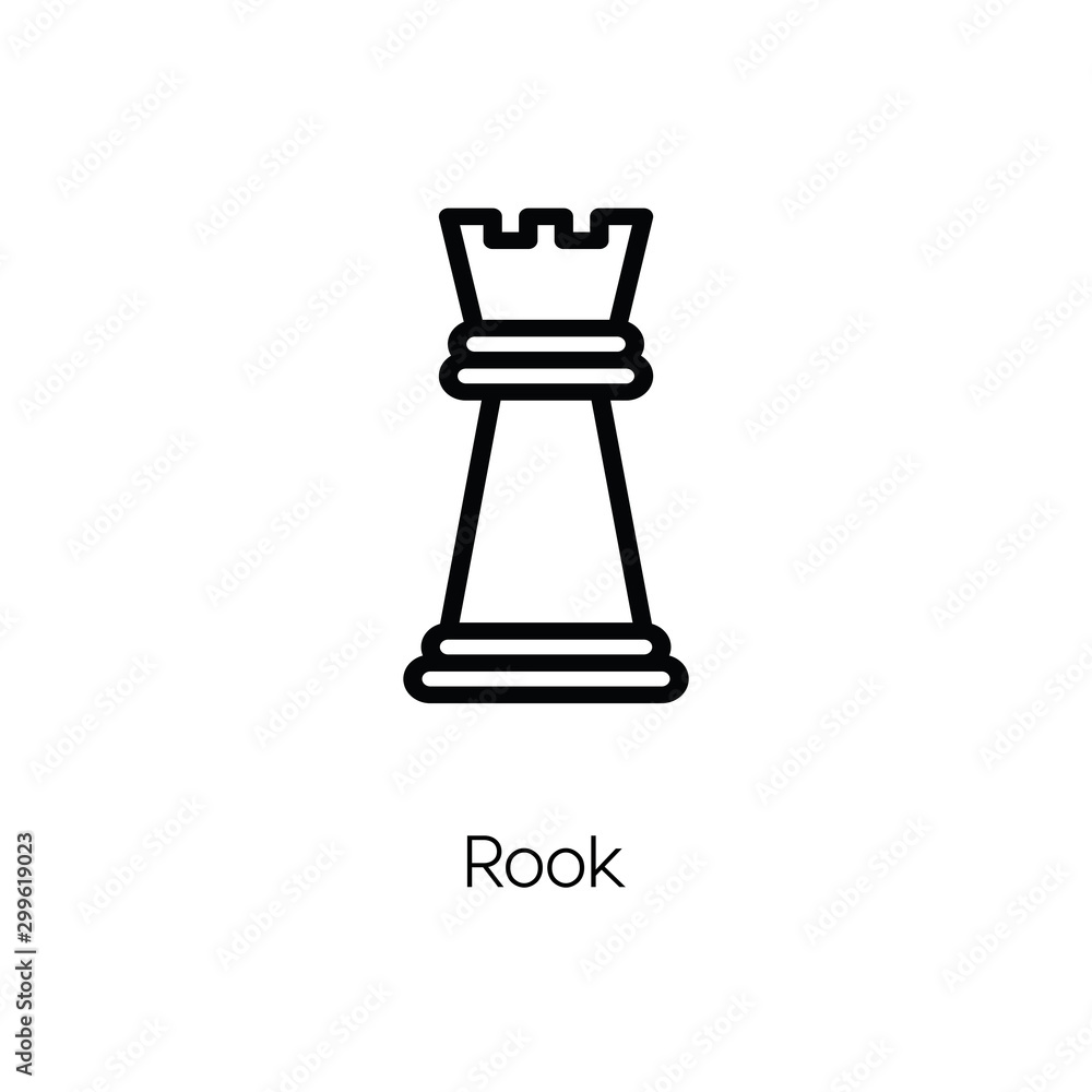 Rook Chess Sport Icon Outline Graphic by yellowhellow · Creative Fabrica