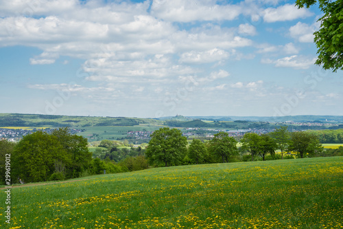 View over the hills near Wetzlar in spring.