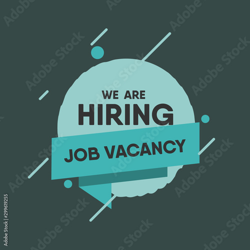 We are hiring job vacancy banner