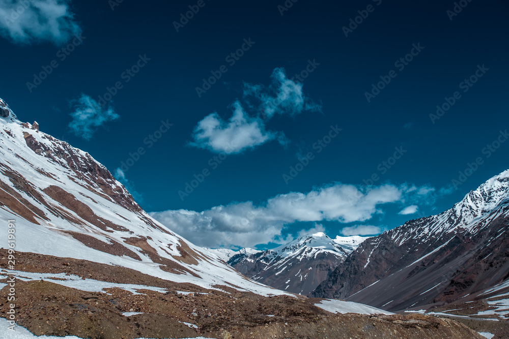 Obraz premium My moto trip to Ladakh India Himalayas 2019