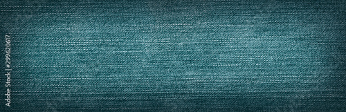 Blue denim texture. Background. Panorama. 