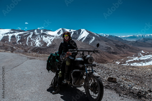 Fototapeta Naklejka Na Ścianę i Meble -  My moto trip to Ladakh  India Himalayas 2019