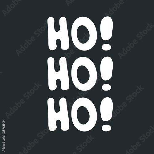 Ho ho ho christmas art illustration