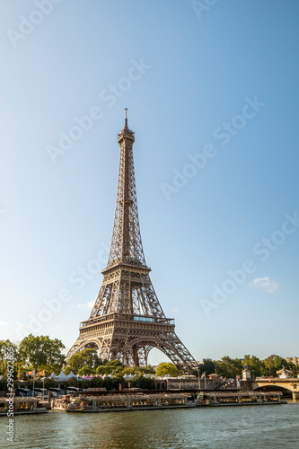 Beautiful view of famous Eiffel Tower in Paris, France. Paris Best Destinations in Europe. © byjeng