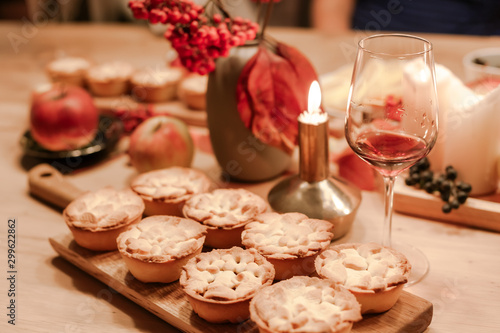 Thanksgiving Fall traditional homemade apple pies