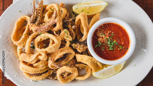 Italian dish - Fried Calamari photo