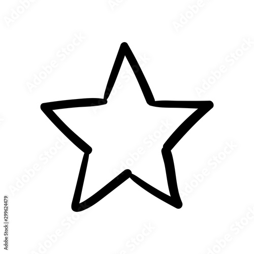 Fotografie Doodle star, hand drawn illustration