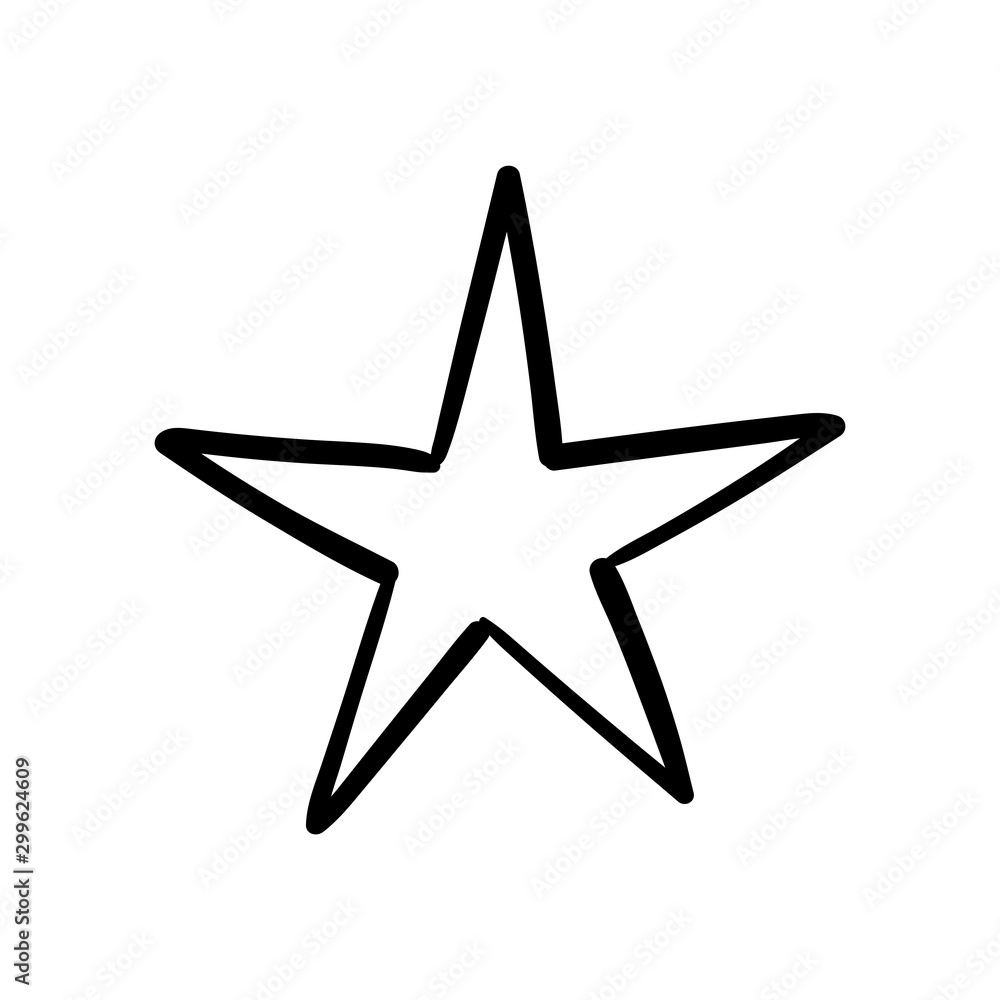 Doodle star, hand drawn illustration Doodle star, hand drawn illustration