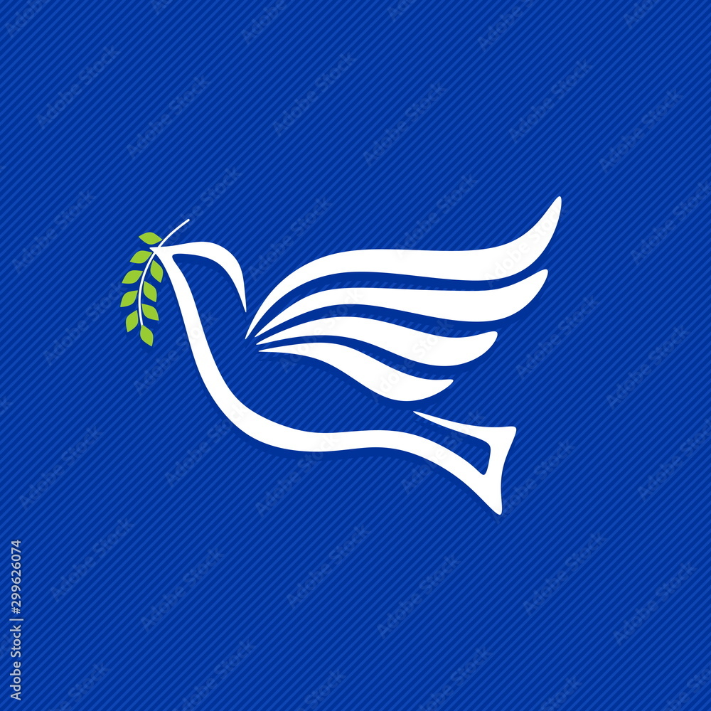 Naklejka premium Dove, a symbol of peace and purity. The biblical symbol of the Holy Spirit.
