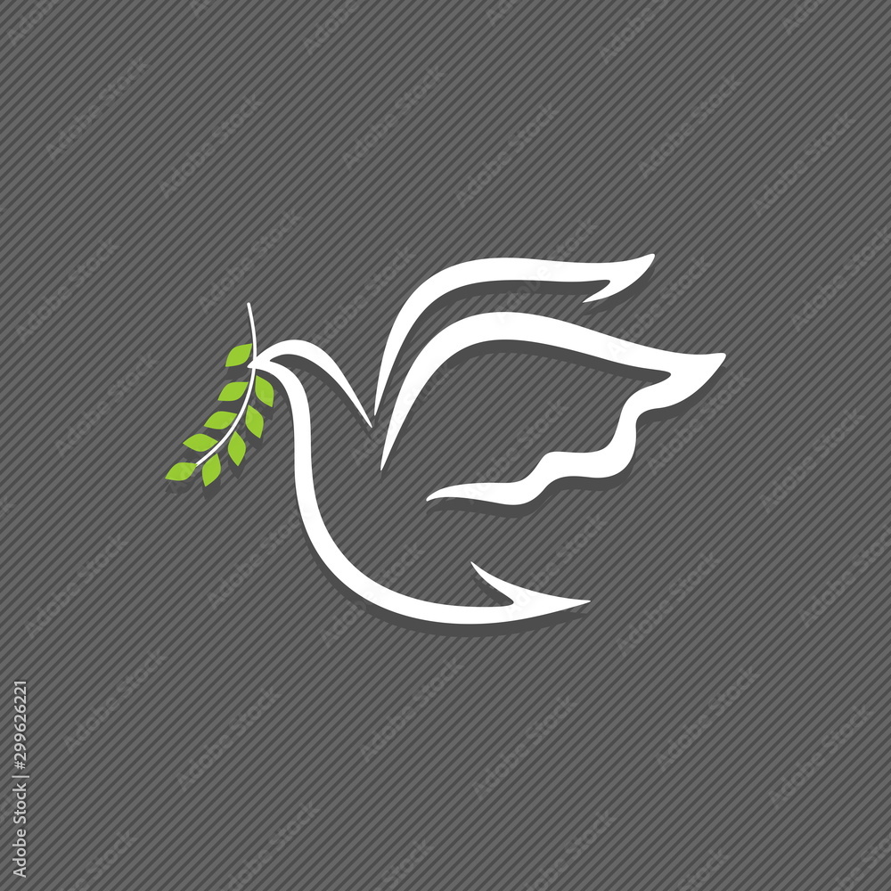 Dove, a symbol of peace and purity. The biblical symbol of the Holy Spirit. Dove, a symbol of peace and purity. The biblical symbol of the Holy Spirit.