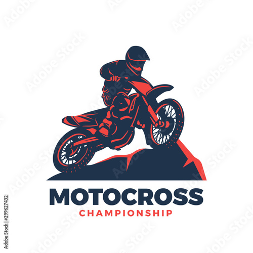 Motocross Vector Logo Illustration