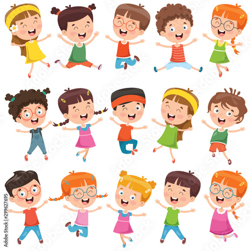 Collection Of Little Cartoon Children