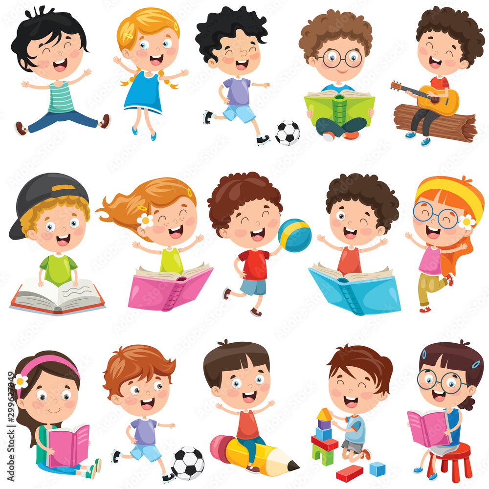 Collection Of Little Cartoon Children