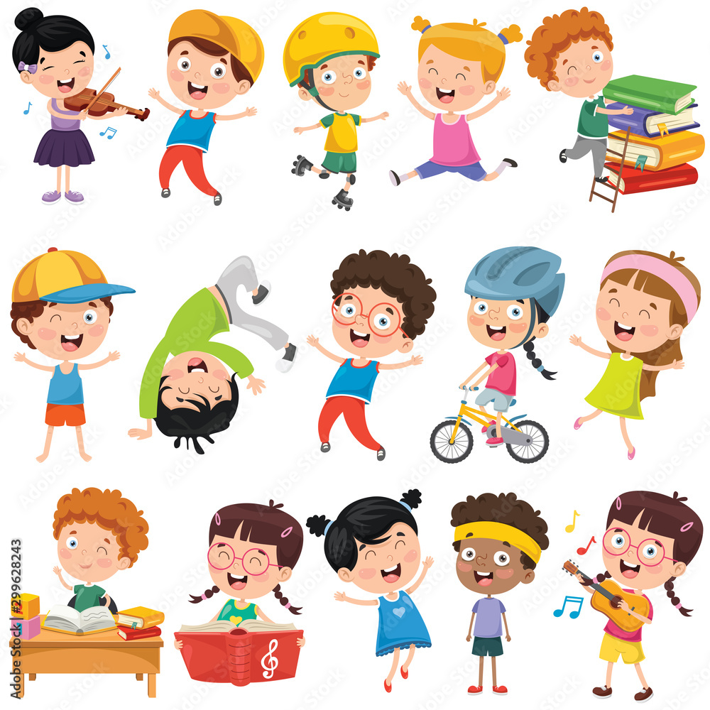 Collection Of Little Cartoon Children Collection Of Little Cartoon Children