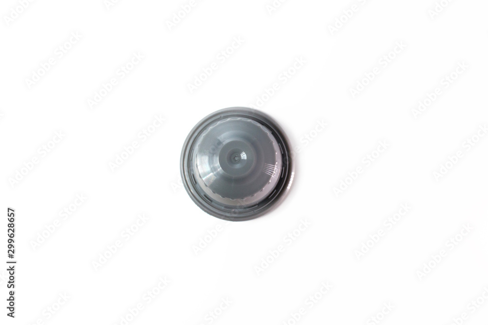Top view of a coffee cup on a white clean background. Top view of a coffee cup on a white clean background.