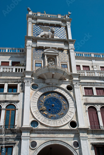 Venice, Italy: The clock tower of St. Mark (Torre dell'Orologio)