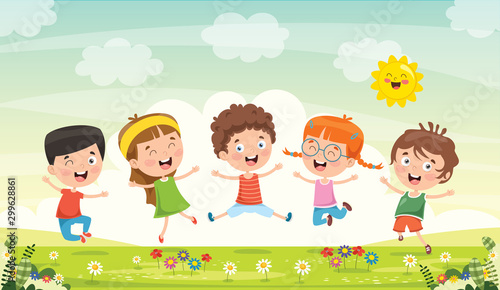 Little Children Having Fun Together