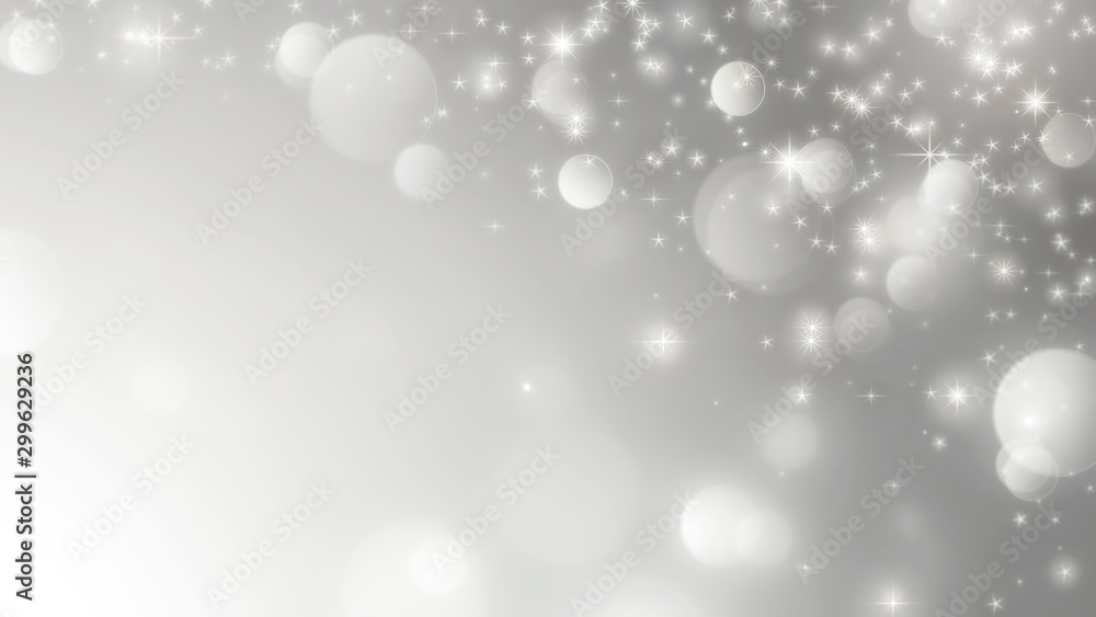 Elegant silver bokeh background for Christmas Elegant silver bokeh background for Christmas
