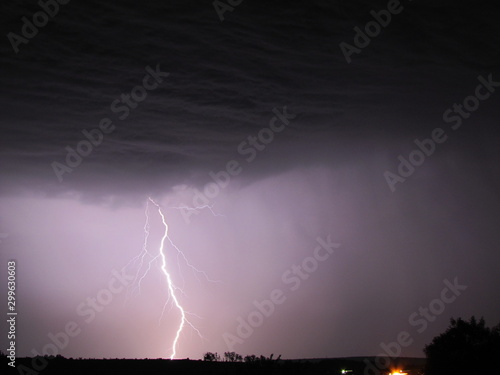 Lightning strike at Stilwater ridge, near Vryheid, South Africa.