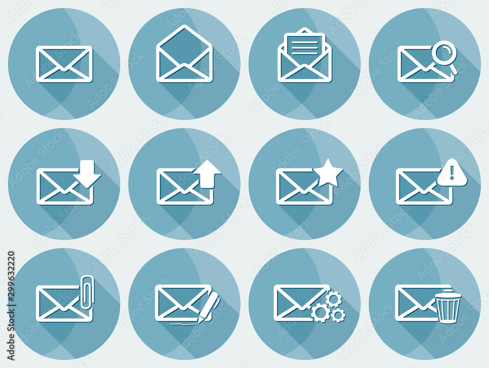 Email icon set Email icon set